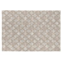 HALLIE - Tapis géométrique scandinave en polyester gris 160x230