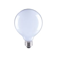 LED G95M - Ampoule led E27 en verre blanc mat