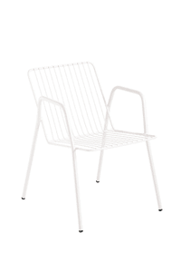 NIZA - Chaise en acier blanc