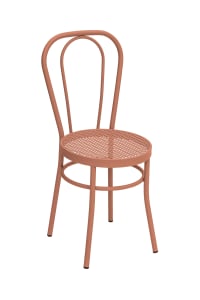 PUERTO - Chaise en acier rose