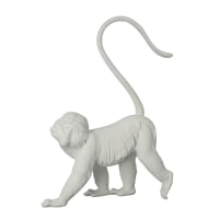 MICO - Statuette singe en résine blanche H45