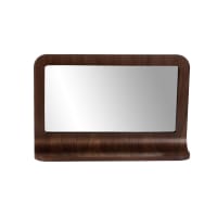 CHILL - Miroir plaqué noyer 72 x 45 cm avec tablette