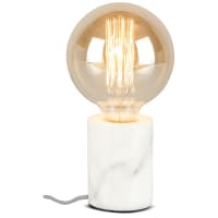 ATHENS - Lampe de table en marbre blanc H10cm
