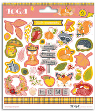 Lot de 72 stickers nature automne