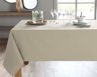 LONA - Nappe rectangulaire beige en coton 150x200