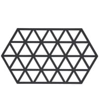 TRIANGLES - Dessous de plat design en silicone noir 24x14cm