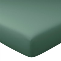 PERCALE - Drap-housse 180x200 en percale de coton  vert eucalyptus