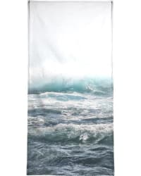 BIG SPLASH HAWAII - Serviette de plage en éponge-velours en Blanc & Bleu/90x180