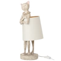 Lampe d'ambiance chat gris H43cm