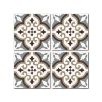 Dessous de verre en mdf noir blanc bleu 10x10
