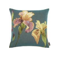 Coussin tapisserie giverny iris made in france bleu   48x48