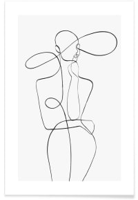 MONDAY - Affiche en Blanc & Noir/30x45