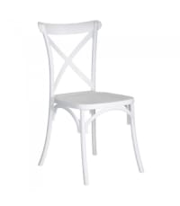 ESPRIT BISTROT - Chaise bistrot en polypropylène blanc