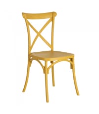 ESPRIT BISTROT - Chaise bistrot en polypropylène jaune
