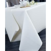 CALIGOMME - Protège table PVC blanc Ovale 135x190 cm