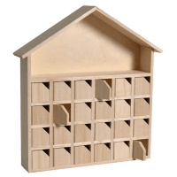 MAISON - Calendrier de l'Avent en bois maison 31,5x7x34cm