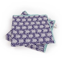 GRRR - Lot 4 serviettes de table coton bleu léopard turquoise 40x40