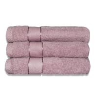 UNIS - Juego de 3 toallas de baño 70x130 cm 380gr/m2 rosa
