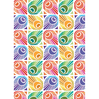 MILLE PEACOCK SUMMER - Torchon   multicolore 50x70