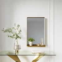 CURVE - Espejo marco dorado 80x50cm
