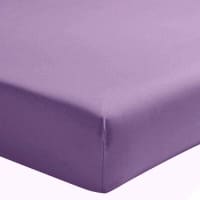 VIOLET - Drap Housse percale de coton violet 140x190 cm