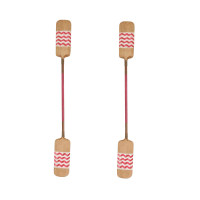 FUFOA - Lot de 2 pagaies en bois peintes à la main roses L185cm