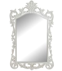 MOULURES - Miroir avec moulures en bois blanc vieilli 75x121,5