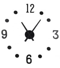 DESIGN - Horloge murale design noir taille personnalisable
