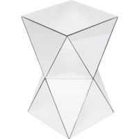 LUXURY - Table d'appoint faces triangulaires en verre miroir