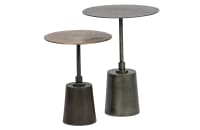 BALIR - Lot de 2 tables d'appoint vintage en métal