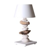ESPRIT DE LAGON - Lampe de chevet en bois blanc