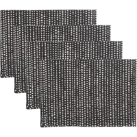 DOTS - Serviettes (set de 4) en coton 45x45 Noir