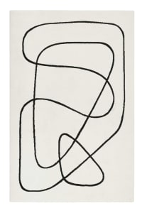 ARTIST - Tapis graphique design abstrait fond blanc 133x200