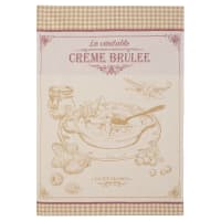 CRÈME BRULÉE - Torchon en jacquard de coton beige 50x75