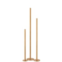 MODERNE - Set de 3 chandeliers hauts métal or mat H100cm