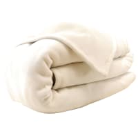 POLARIA - Couverture polaire 75x100 blanc en microfibre 350g/m²