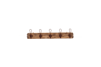 TRILLA - portemanteau 5 crochets en bois marron