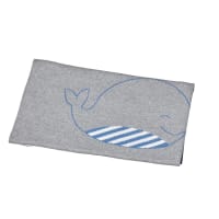 BLUE BALEINE - Couverture maille en coton gris