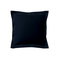 LES UNIS - Taie d'oreiller unie en coton bleu nuit 63x63