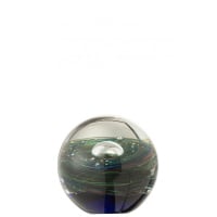 BULLE D'AIR - Presse-papier verre vert/bleu H10cm