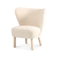 Fauteuil en fausse fourrure blanche Alpes