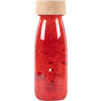 Bouteille sensorielle float magic rouge bébé
