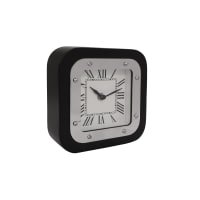 MOMENTS 625 - Horloge de table Argent et noir 5x17x17