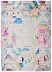 CHENILLE - Alfombra en algodón impreso multicolor 80X150 cm