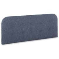 SAONA - Tête de lit tapissée 140x60 cm couleur bleu, 8 cm d'épaisseur