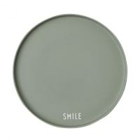 SMILE - Assiette porcelaine verte D22cm