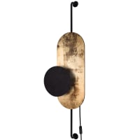 WHEEL - Lámpara de pared en madera de 84 cm