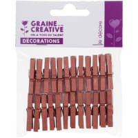 CUIVRE - Mini pinces à linge bois cuivrées 3cm