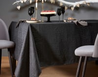 SKINNY - Nappe rectangulaire 150x250 noire en polyester