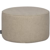 SARA - Pouf rond en tissu bouclette D60cm ecru